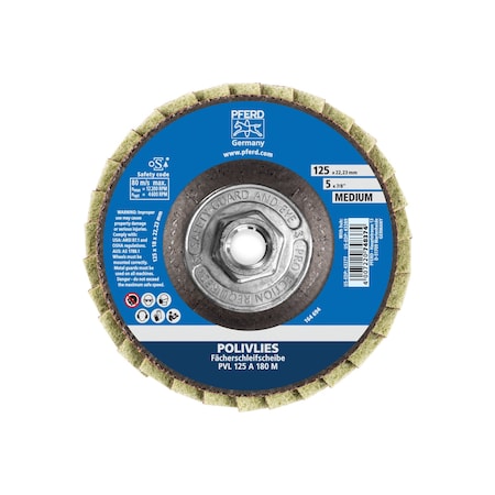 Pferd 5" POLIVLIES Non-Woven Flap Disc - 5/8-11 Thread - Medium Grade 43289